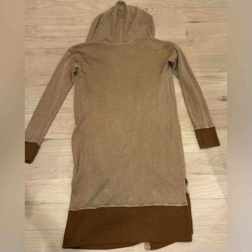 NEW Buckle BKE XS Brown Hoodie Duster Cardigan Sweater Mystree NWT Hooded Top - Picture 2 of 9
